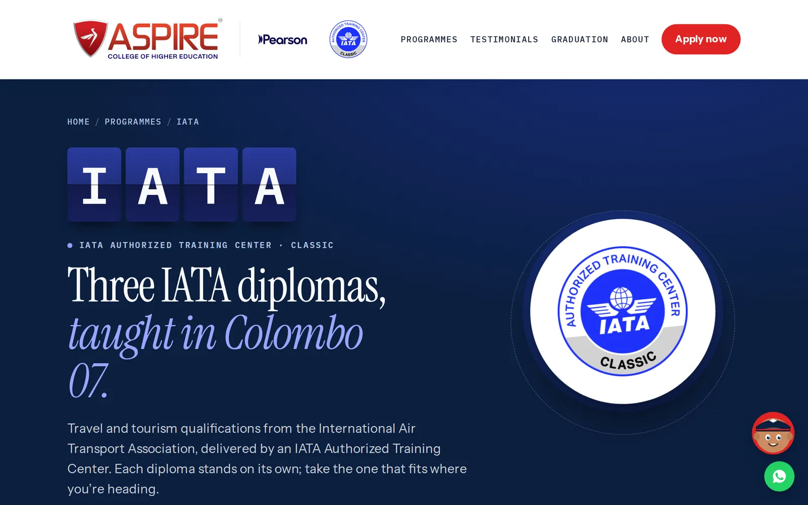 IATA diplomas page